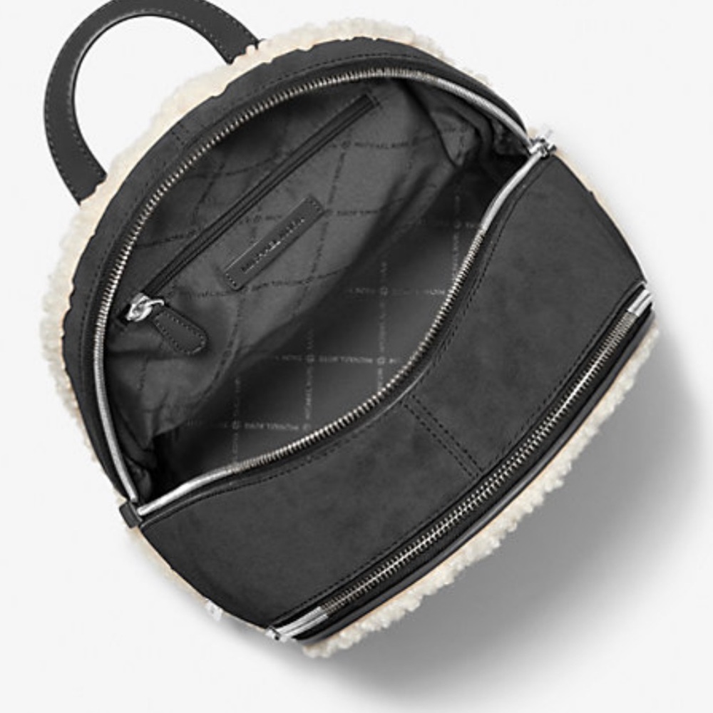 MICHAEL KORS Rhea Medium Suede and Faux Shearling Backpack
Black
NWT - Picture 4 of 16